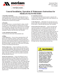 Thumbnail of document Manual - 30EBX25 / 30EFX25 Well Type Manometers